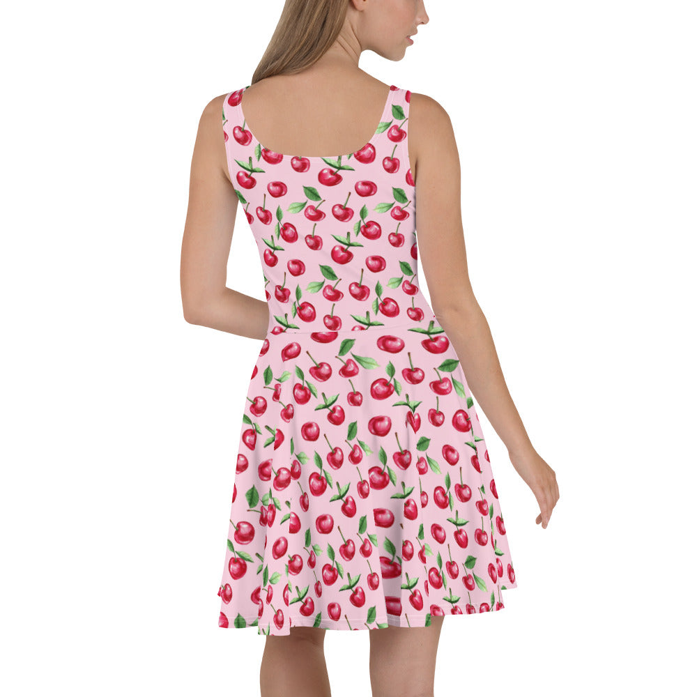 Add a pop of fun to your summer wardrobe with this cherry-print skater dress! Lightweight, playful, versatile & perfect for sunny outings and casual occasions.
