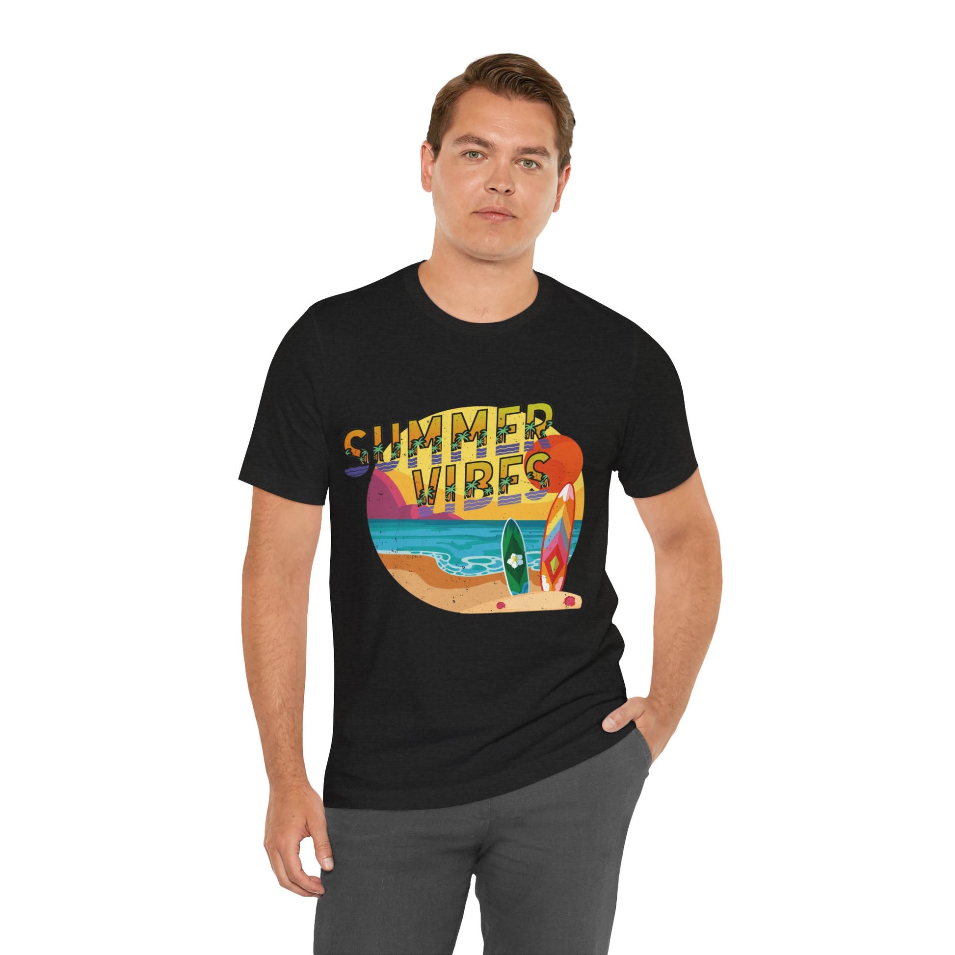 Sun and Fun, Summer Tee, Summer Sun, Regular fit, Neck Labels, Men's Clothing, Beach Wear