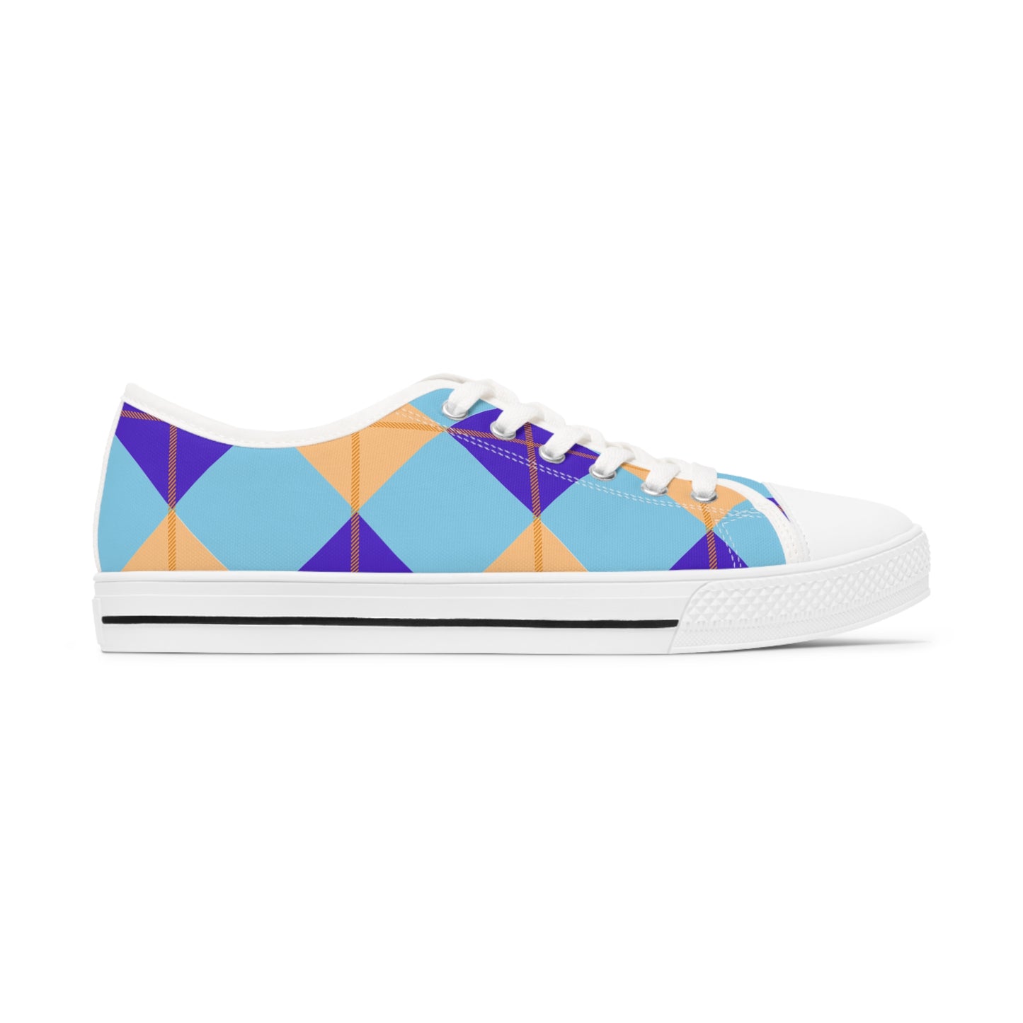 Custom Chequered Sneakers for Women, inside