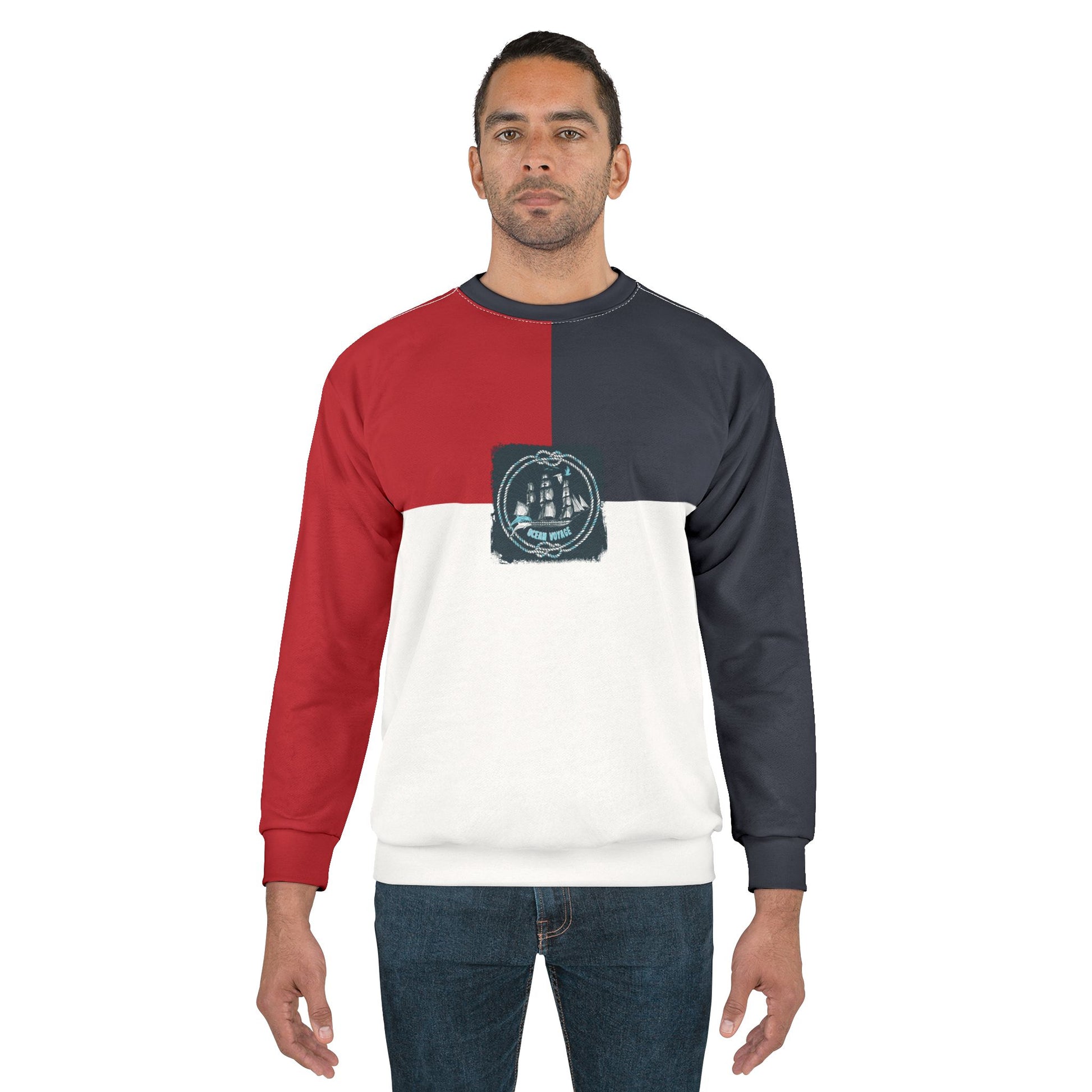 Marina Sweatshirt, Marina Clothing, Nautical Sweatshirt, Sailboat, Sailing Sweatshirt, Red White and Blue