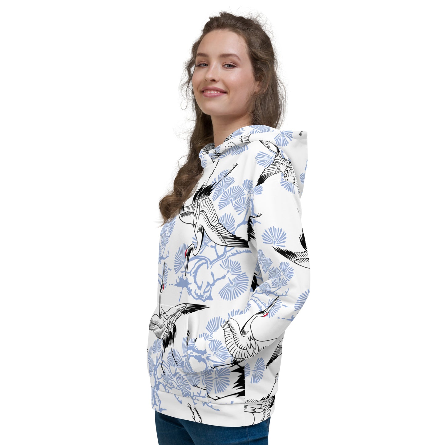 Tancho, streetwear hoodie, Red-Crowned Crane, Japanese Streetwear, Japanese pattern, Japanese Hoodie, Japanese Crane Hoodie, Japanese Crane, harajuku, Crane bird, Cool Hoodies, Chinese Crane, Asian hoodie, Asian gift, Anime Hoodies, aesthetic sweatshirt