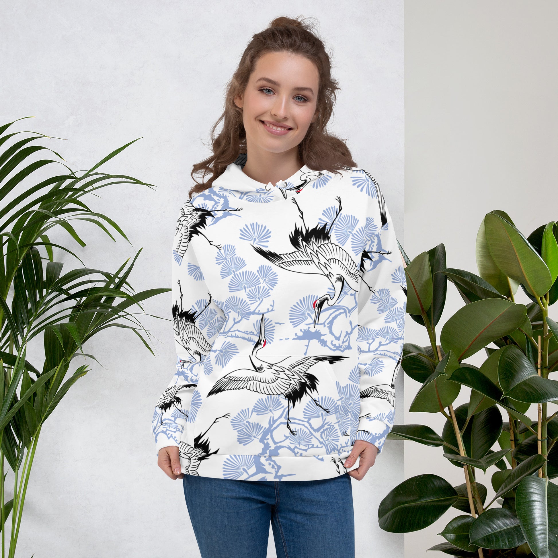 Tancho, streetwear hoodie, Red-Crowned Crane, Japanese Streetwear, Japanese pattern, Japanese Hoodie, Japanese Crane Hoodie, Japanese Crane, harajuku, Crane bird, Cool Hoodies, Chinese Crane, Asian hoodie, Asian gift, Anime Hoodies, aesthetic sweatshirt