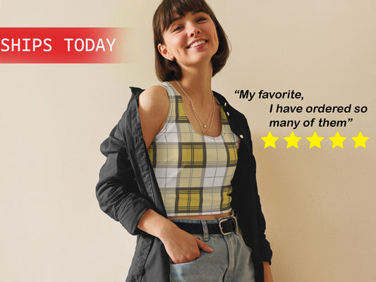 Yellow Pattern, Yellow Checks, Yellow Chequers, Chic Crop, Awesome Crop Top, Cool Fashion