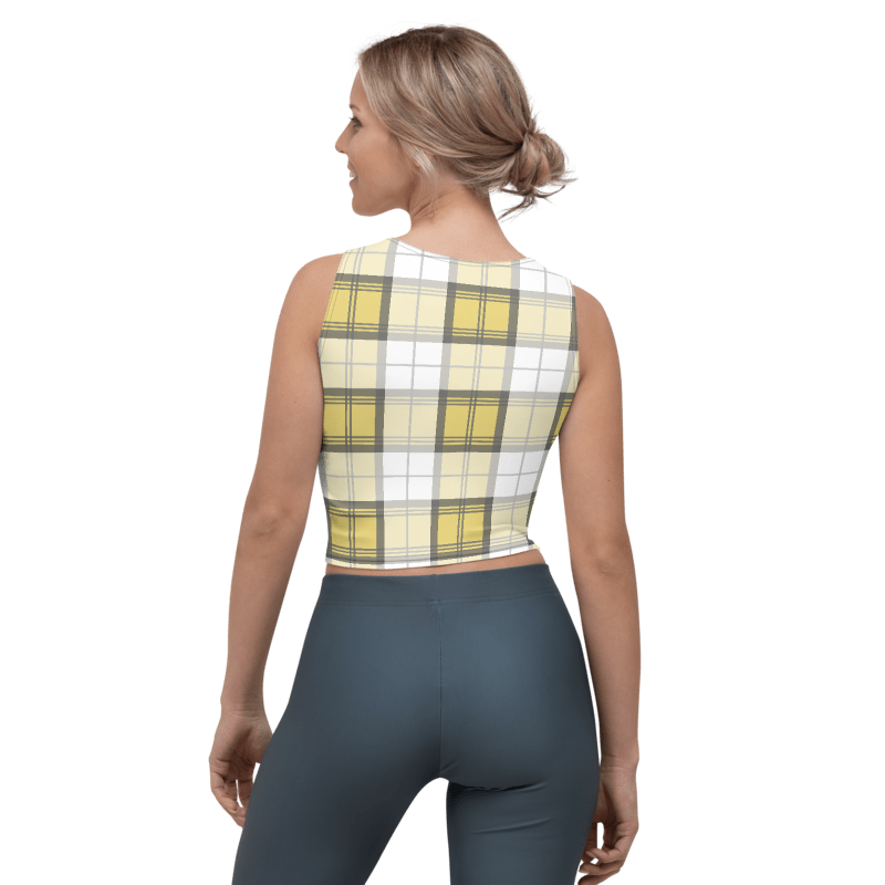 Yellow Pattern, Yellow Checks, Yellow Chequers, Chic Crop, Awesome Crop Top, Cool Fashion